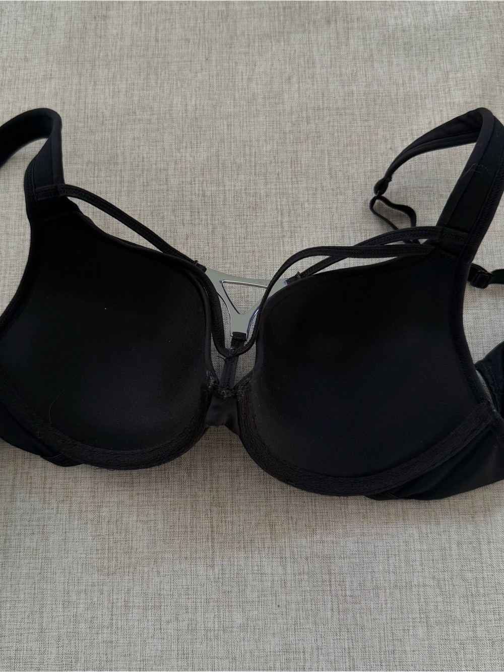 Marlies Dekkers Undressed Push Up bra Size 34B Black Silver Hardware Sexy - Picture 3 of 7